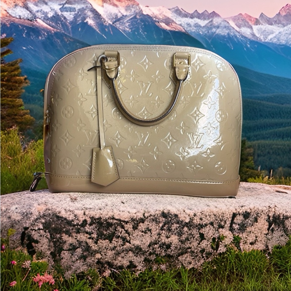 Louis Vuitton Alma PM Dune Monogram Embossed Vernis Patent Leather